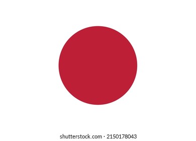 Official Flag of Japan vector illustration.