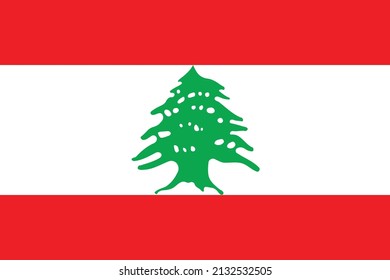 La bandera oficial del Líbano como vector.