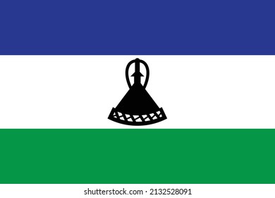 The official flag of Lesotho