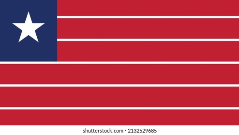La bandera oficial de Liberia como vector.