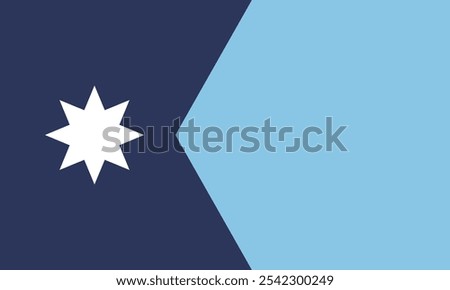The official flag of the Minnesota state. Vector illustration