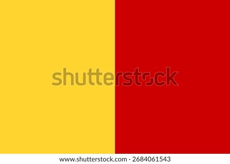 Official flag of Naples, Italy. An authentic vector of the historic city's symbol, featuring its bicolor coat of arms. Perfect for travel and cultural projects