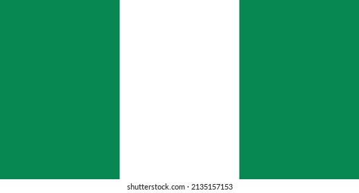 La bandera oficial de Nigeria como vector.