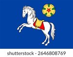 Official flag of Ostrava, Czech Republic. Authentic vector illustration for travel, culture, and national identity projects. This Czech city symbol is perfect for your design needs