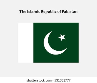 The official flag of Pakistan.