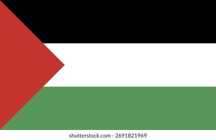 Bandera oficial de Palestina en Vector .