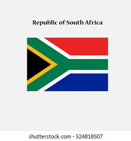 Official flag of  Republic of South Africa .  vector