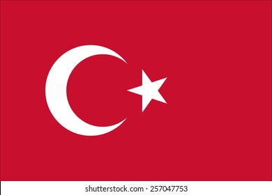 The official flag of the Republic of Turkey is both color and proportions