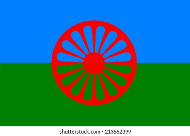 Official flag of the Romani People Gypsies