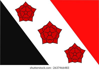 Official flag of Roosendaal, Netherlands. Authentic vector illustration, perfect for Dutch culture, travel, and civic design projects. High-quality emblem
