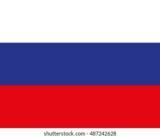 Official Flag of Russia. Flat. Vector Illustration