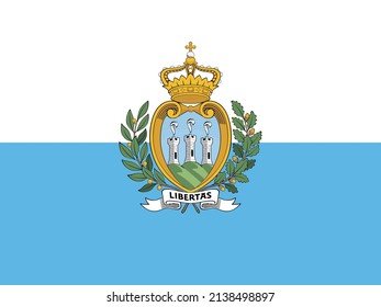 The official Flag of San Marino as vector.