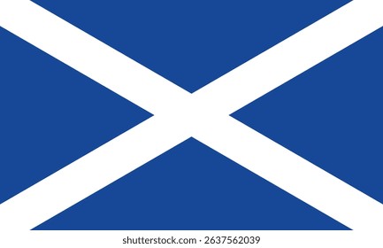 Official Flag of Scotland. Scotland National Symbol Correct Proportion.