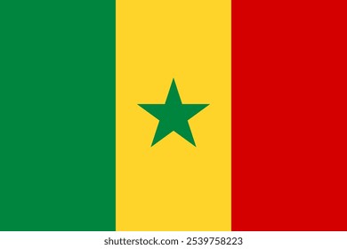 The official flag of Senegal features vibrant green, yellow, and red stripes with a central green star, symbolizing unity and pride. Rich in culture and history, Senegal is a West African nation