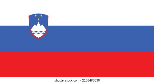 La bandera oficial de Eslovenia como vector.