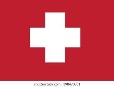Official Flag of Switzerland - isolated vector