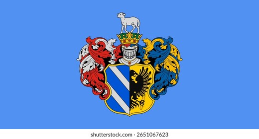 Bandeira oficial de Szeged, Hungria Um vetor autêntico que captura este símbolo da "Cidade de Sol", conhecido pela páprica e sua localização no rio Tisza. Perfeito para viagens e projetos de identidade húngara