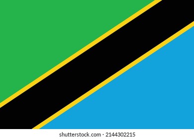 The official Flag of Tanzania.