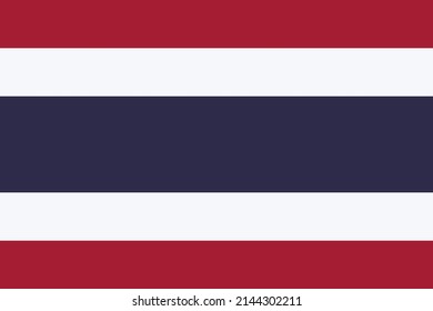 The official Flag of Thailand.
