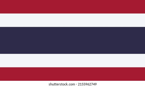 Official flag of Thailand. Thailand flag with correct proportions and colors. background texture of flag. Vector illustration.