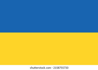 Official Flag of Ukraine. Vector Flag Design