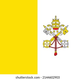 The official Flag of the Vatican City.
