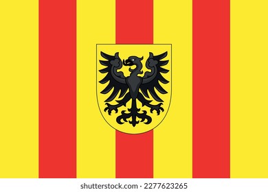 Official flag vector illustration of the Belgian city of MECHELEN, BELGIUM
