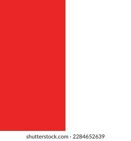 Official flag vector illustration of the Belgian city of TOURNAI, BELGIUM