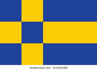 Official flag vector illustration of the Dutch regional capital city of TILBURG, NETHERLANDS