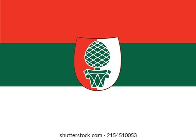 Official flag vector illustration of the German regional capital city of AUGSBURG, GERMANY