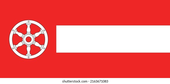 Ilustración vectorial oficial de la capital regional alemana de ERFURT, ALEMANIA