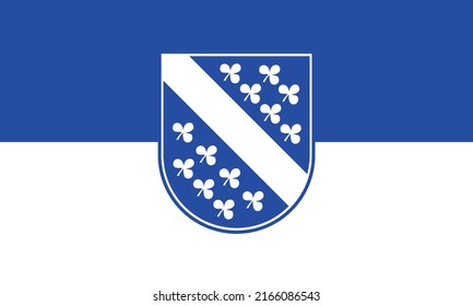 Official flag vector illustration of the German regional capital city of KASSEL, GERMANY