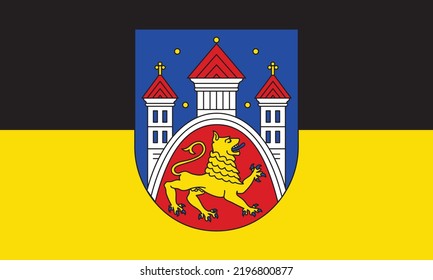Official flag vector illustration of the German regional capital city of GÖTTINGEN, GERMANY
