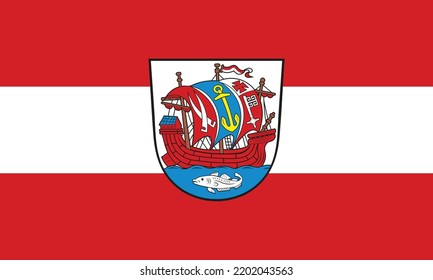 Ilustración vectorial oficial de la capital regional alemana de BREMERHAVEN, ALEMANIA