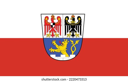 Official flag vector illustration of the German regional capital city of ERLANGEN, GERMANY