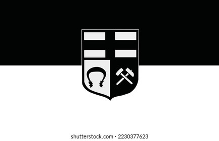 Official flag vector illustration of the German regional capital city of MARL, GERMANY