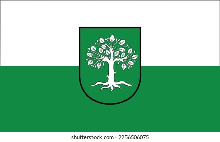 Official flag vector illustration of the German town of BOCHOLT, GERMANY
