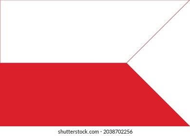 Official flag vector illustration of the Slovakian capital city of Bratislava, Slovakia