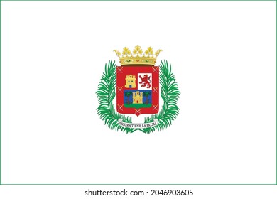 Official flag vector illustration of the Spanish regional capital city of Las Palmas, Spain