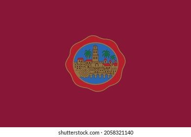 Official flag vector illustration of the Spanish regional capital city of Cordoba, Spain