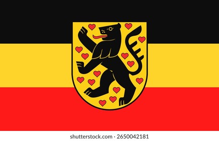Official flag of Weimar, Germany. An authentic vector capturing this historic city's symbol, renowned for its classical and Bauhaus heritage. Perfect for travel and German identity projects