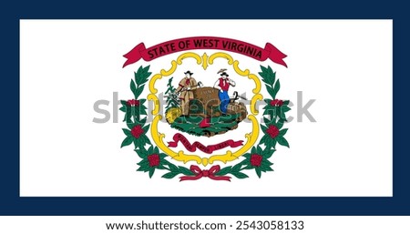 The official flag of West Virginia features the state seal on a white field, symbolizing heritage and unity. West Virginia is known for its rich history, diverse culture, and stunning Appalachian land