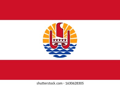 Official French Polynesia flag vector, Background with flag of French Polynesia