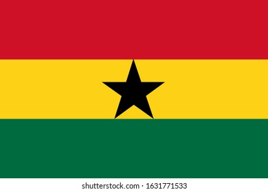 Official Ghana flag vector, Background with flag of Ghana