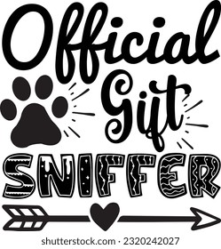 Official gift sniffer svg, Dog Christmas svg design, pet Christmas svg file