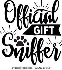 Official gift sniffer svg, Dog Christmas svg design, pet Christmas svg file