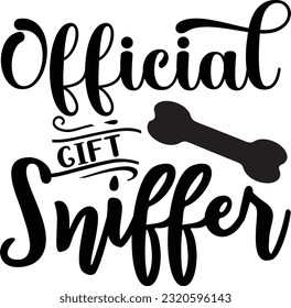 Official gift sniffer svg, Dog Christmas svg design, pet Christmas svg file