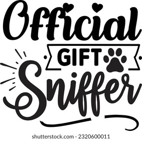 Official gift sniffer svg, Dog Christmas svg design, pet Christmas svg file