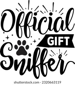 Official gift sniffer svg, Dog Christmas svg design, pet Christmas svg file