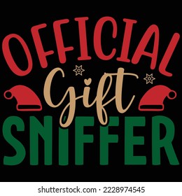 official gift sniffer  T shirt design Vector File
